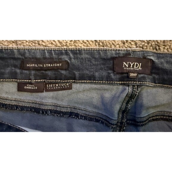 NYDJ Not Your Daughters Jeans Woman’s 20WP Plus Petite Marilyn Straight NWT - Picture 8 of 11